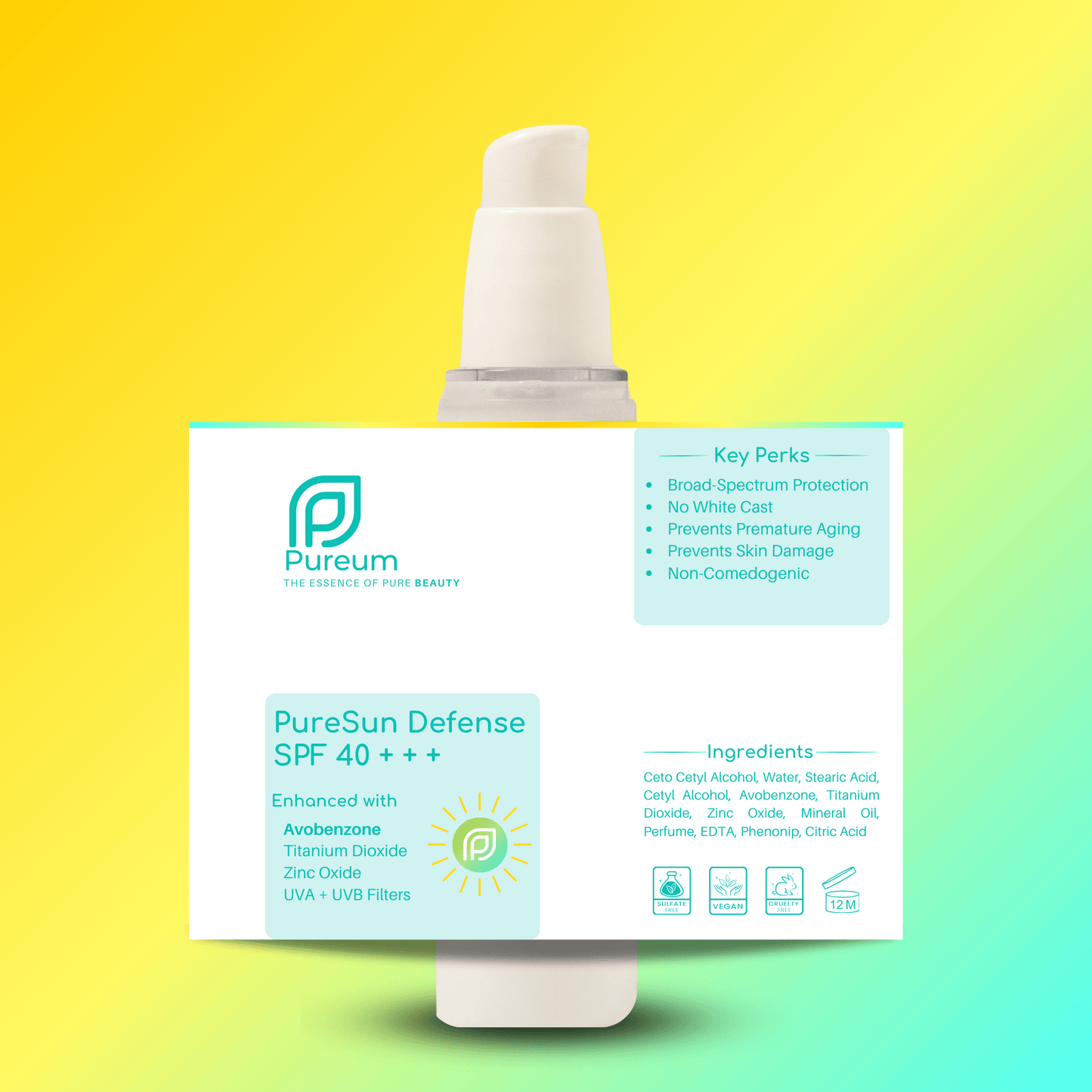 Pureum Broad-Spectrum SPF 40 Sunscreen - 50ml